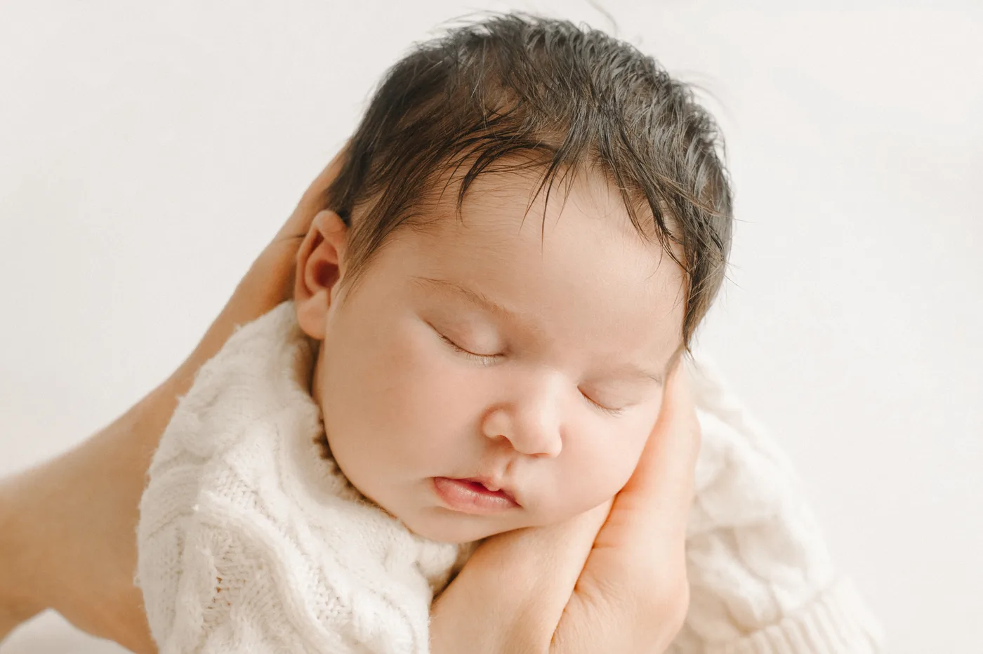 Newborn sleeping in Michelle's studio